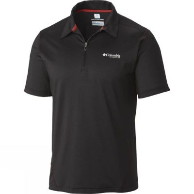 Camisa Columbia Titan Ice Zip Polo Hombre Negras - Chile IHY912470